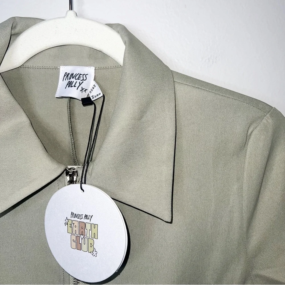 Princess Polly NWT Loretta Jumpsuit Khaki - Picture 8 of 10